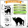 Decoración para ventanas de gato negro de Halloween, calcomanías espeluznantes