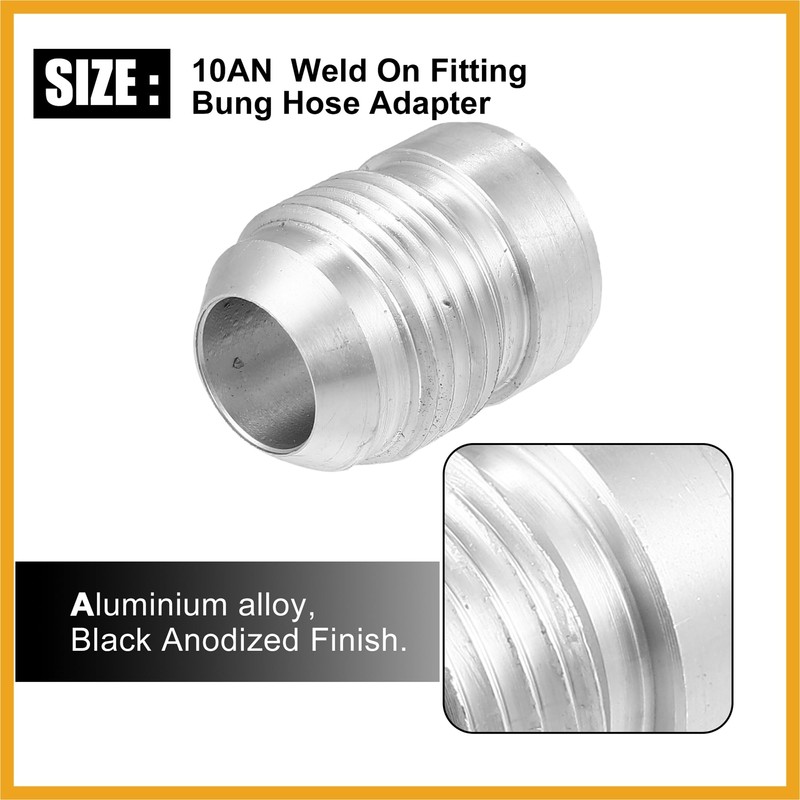Partuto 4pcs Car 10AN Male Weld on Fitting Bung Hose