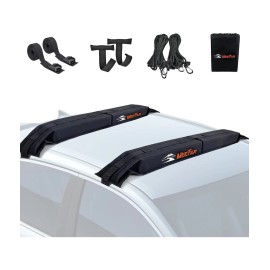 MEEFAR Universal Car Roof Soft Rack Pads Luggage Carrier for Kayak Surfboard SUP Canoe