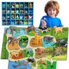 SnapGlowz Farm Animal Toys, Animal Figures Alphabet Learning Toys for