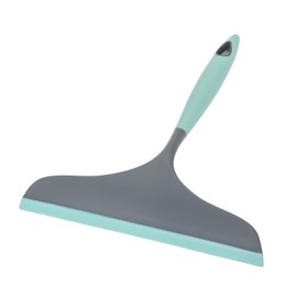 Vigar Hergo Squeegee Shower Shelf for Hanging, Grey and Turquoise, 23.5 x 3.5 x 23 cm