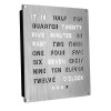 Tech Tools Light Up Aluminum Word Clock - Large 12"
