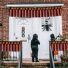4Pcs Halloween Banner Decorations, 39Ft Pumpkin Foil Fringe Tinsel Streamer