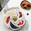 Cididu Ceramic Serving Tray Platters Lazy Susan, Rotating Divided Serving