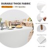 SEPARO Spandex Table Cover 1 Pack 6FT White Fitted Tablecloths,Washable