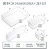 STORi SimpleSort 10-Piece Stackable Clear Drawer Organizer Set | Multi-size
