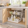 2-Tier Under Sink Organizer for Cabinet Storage – Sliding Metal
