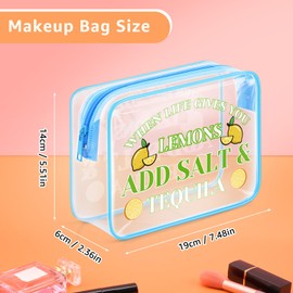 Gfhzdmf Lemon Lover Gifts for Girl Women Makeup Bag Inspirational Gifts Encourage Motivational Present for Daughter Sister Friend Female Lemon Lover Cosmetic Bag with Zipper Positive Present for Her