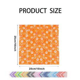 Set of 7 Cotton Fabric 25 x 25 cm - Fabrics for Sewing, Patchwork Fabrics, Fabric Scraps - DIY Fabric for Crafts, Quilting, Decoration & Doll Clothes - 100% Cotton, Various Designs (Colourful, 25 x 25