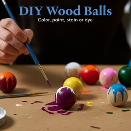 4 inch Round Wooden Balls for Crafts, Bag of 5 Unfinished and Smooth Round Birch Hardwood Balls, and Wooden Spheres, by Woodpeckers