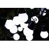 Noma 20 White Traditional Festoon Lights with Black Cable ,