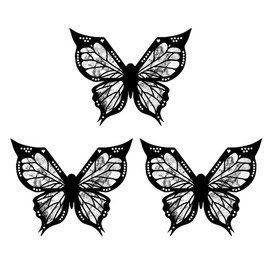 Lyaciomn Butterfly Stencil for Eyeliner, Butterfly Eyeliner Stencil, Butterfly Eye Makeup Stencil, Butterfly Stencil Works Easy Install 3pcs