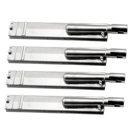 BTCDR 4 Sets Heavy Duty Cast Stainless Steel Grill Burners for Bull, Premium Gas Grill Burner Replacements for Bull, Cal Flame, Blaze, Aussie, Bakers & Chefs, Turbo, Thermos, Nexgrill,16-1/8 inch