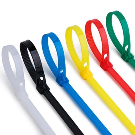 100 Pack Reusable Cable Ties 200mm x 4.8mm, 8" Releasable Zip Ties Green, 50lbs Heavy Duty Premium Tie Wraps UV-Ristant, Strong Nylon Plastics Ties for Garden, Home, Office, Workshop, Indoor, Outdoor