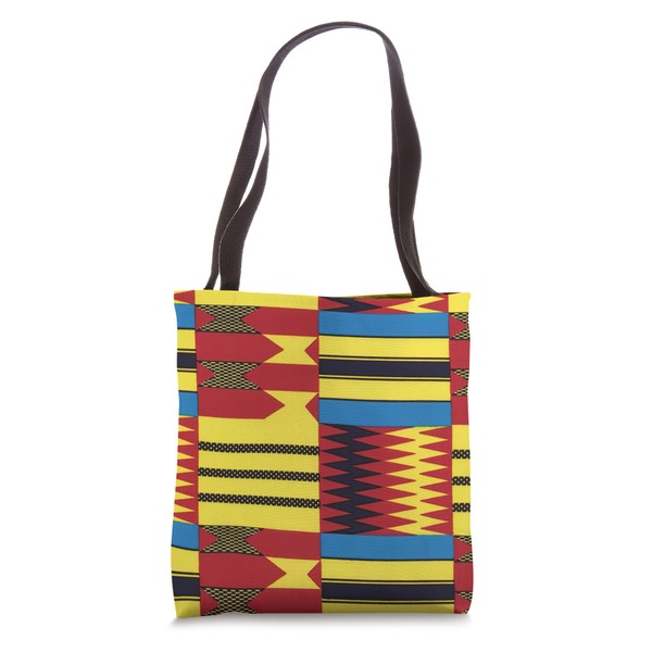 Kente African pattern Colorful ethnic print Ghana Tote Bag