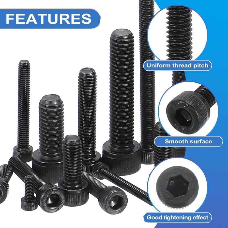 PATIKIL M4 x 35mm Hex Socket Head Screws Cap Bolt,