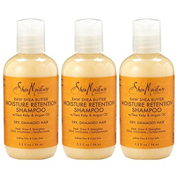 Pack of (3) New Shea Moisture Retention Shampoo, 3.2 fl oz