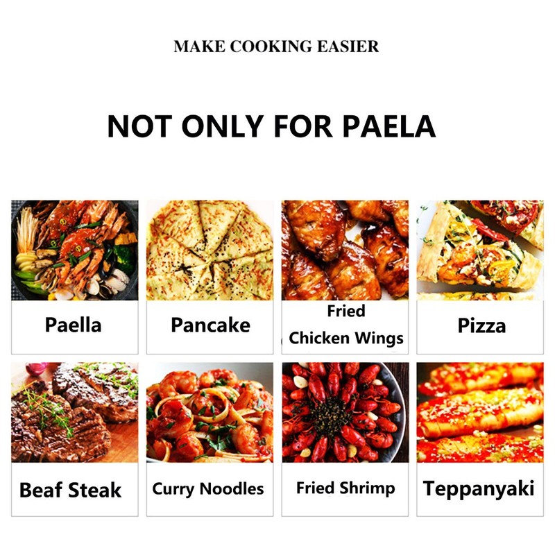 Paella Pan Non-Stick Stainless Steel Cooking Pan 32 cm