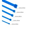 HORZEFIX Cable Ties Pack of 100 Blue Long Stable UV