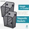 Magnetic Mesh Pencil Holder Set | Heavy-Duty Steel Organizers for