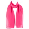 Hat To Socks Chiffon Scarf Sheer Wrap for Women (Fuchsia)
