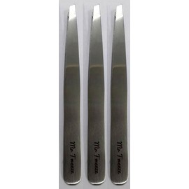 Mr Tweeze Original Stainless Steel Slant Tweezers (3 Pack)