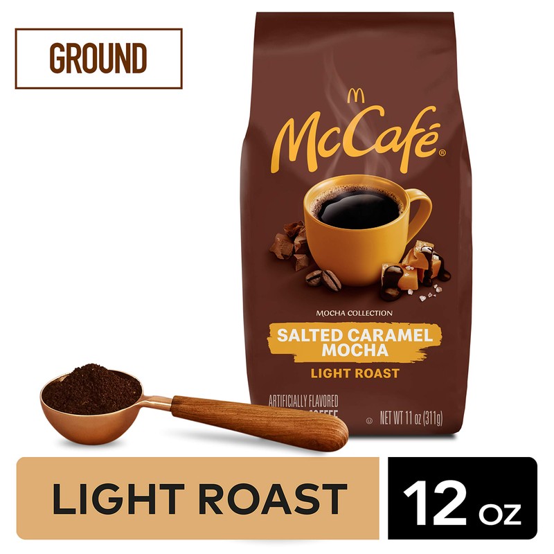 McCafe Salted Caramel Mocha, Ground Coffee, Flavored, 11oz. Bagged