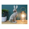 MAISONICA Large 36cm Silver Hare Bunny Rabbit Statue Figurine Ornament