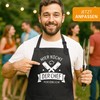MoonWorks® Barbecue Apron Cooking Apron for Men with Saying "Hier