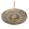 Round Shape Bronze Incense Burners, Incense Holder, Catcher 9‑hole Flower