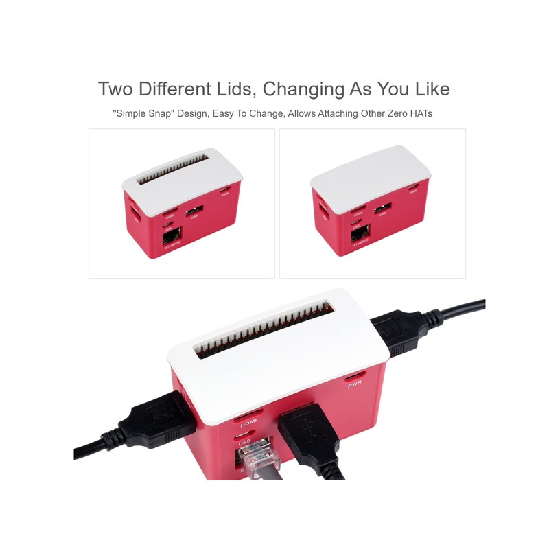 waveshare Ethernet/USB HUB HAT B with Box ABS Case for