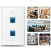 Ethernet Wall Plate Cat6 2 Port Keystone Jack Wall Plate