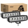 Nilight LED Light Bar 2PCS 18W 6Inch Flood LED Pods