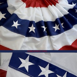Totalshop American Bunting Flag Patriotic Embroidered Stars 48inch Long