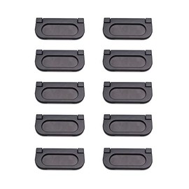 FarBoat 10Pcs Flush Cabinet Pulls Recessed Hidden Finger Pulls Handles for Closet Cupboard Dresser Drawer with Screws (Black, Holes Centre 64mm/2.5inch)