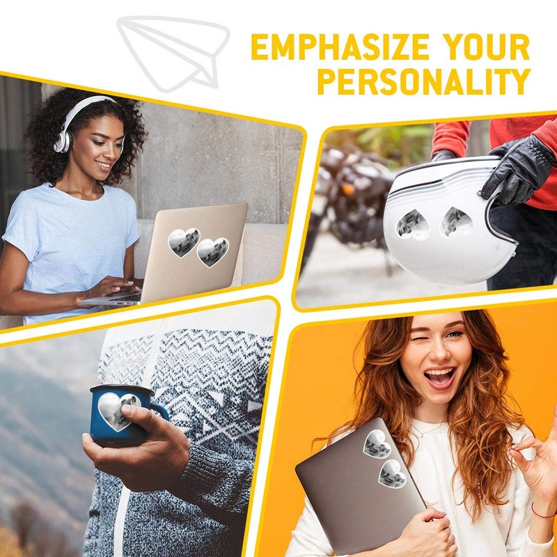 2 x 7.5cm Heart Stickers - Rough Collie Animals Pets