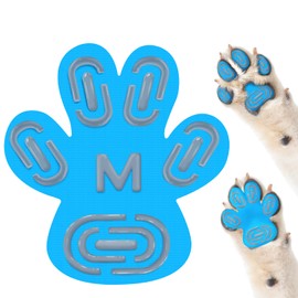 Non-Slip Dog Paw Protector Pads for Senior Dogs, Dog Paw Adhesive Pads on Hardwood Floor,Senior Pets Essentials with Strong Traction,Puppy Grippers,Blue,12 Sets 48 pc M