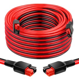 XRDS -RF 10AWG Anderson-Style Extension Cable 50FT, Anderson-Style 30A Connectors, Tinned Copper with PVC Jacket, Power Connect/Disconnect for Solar Panels, RVs, and Battery Systems