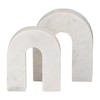 Sagebrook Home Marble, 6" H Horseshoe Tabletop Decor White, Horseshoe,