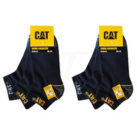 CAT Caterpillar 6 Pairs Work Trainers Work Socks Stockings in Sizes 6-16, 6 Pairs Blue, 43 - 46
