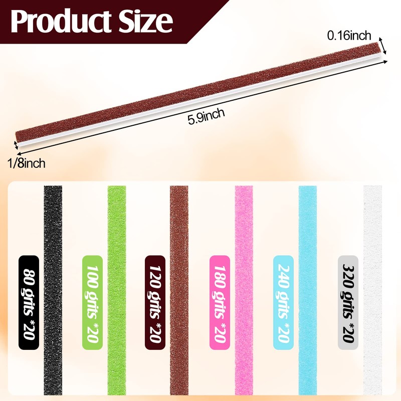 Sanding Twigs Cushioned Abrasive Sanding Sticks for Models Woodworking Hobby