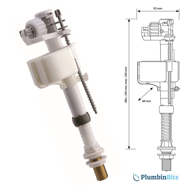 SIAMP 30992110 1/2" BSP 99T Brass Thread Bottom Inlet Valve