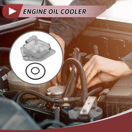HEROFFIX 1 Stk. Motoröl-Kühler für Honda Fit 2015-2019 Motor Getriebeöl-Kühler mit O-Ringen Dichtung Nr. 255605T0003 Silberfarbene Aluminiumlegierung