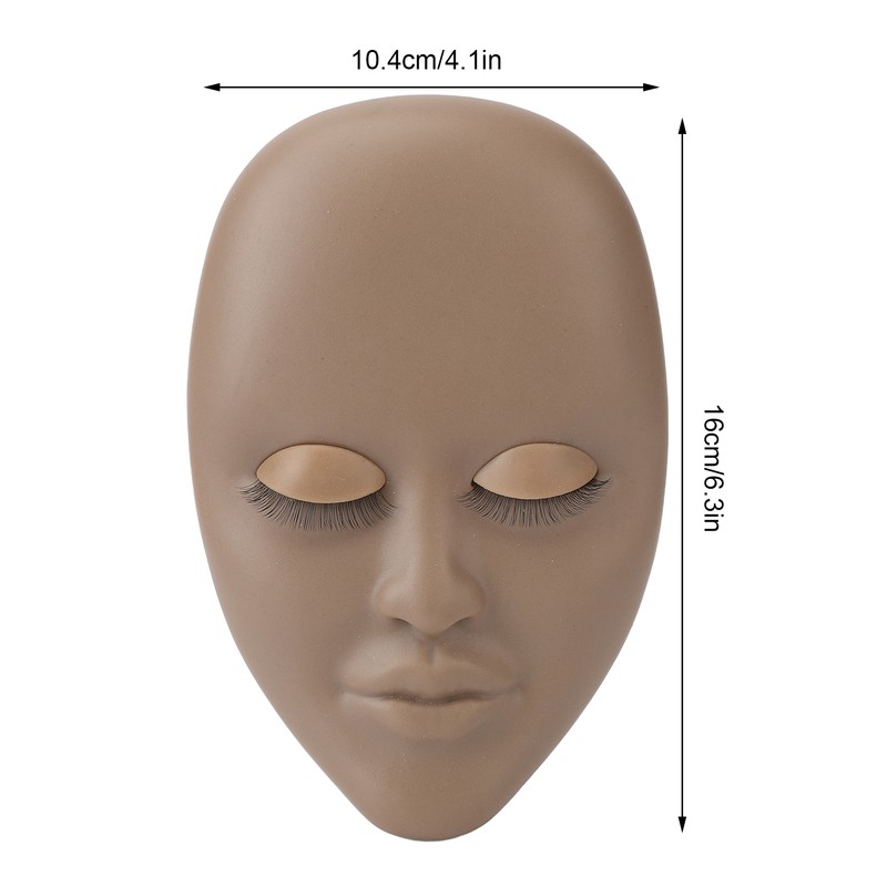 Lash Mannequin Head Reusable Soft Rubber 3D Effects Replaced Eyelids