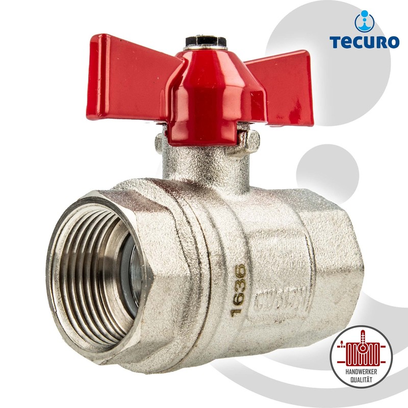 'Tecuro Brass Ball Valve – Size 1 Inch – DN
