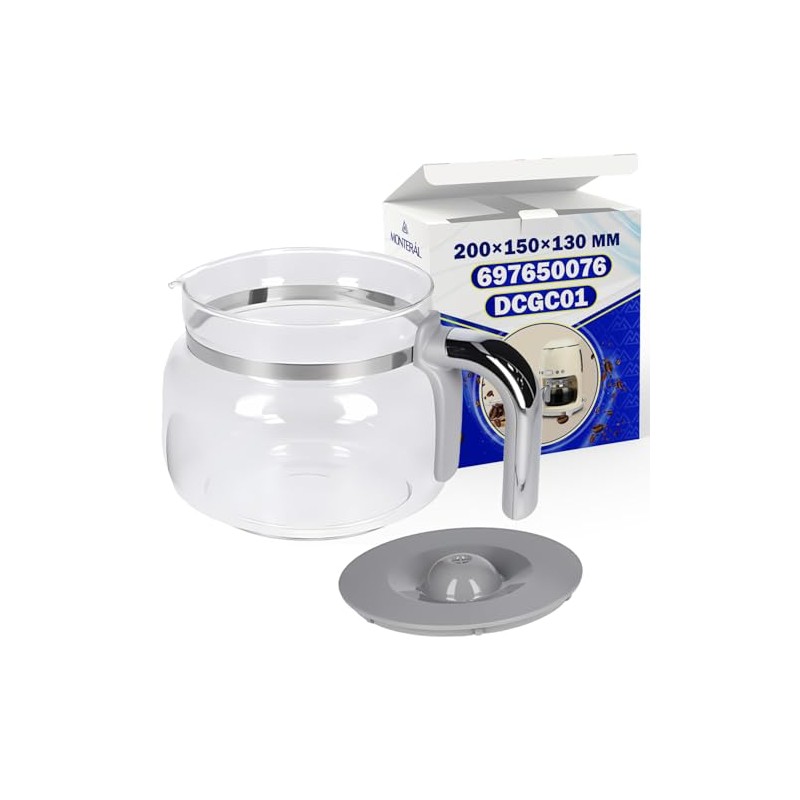 Glass Coffee Pot with Lid 200 x 150 x 130