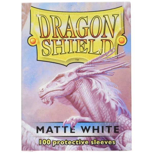 Dragon Shield Matte White 100 Protective Sleeves