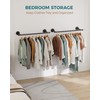 OROPY Industrial Pipe Clothing Rack Set of 2, Wall Mounted