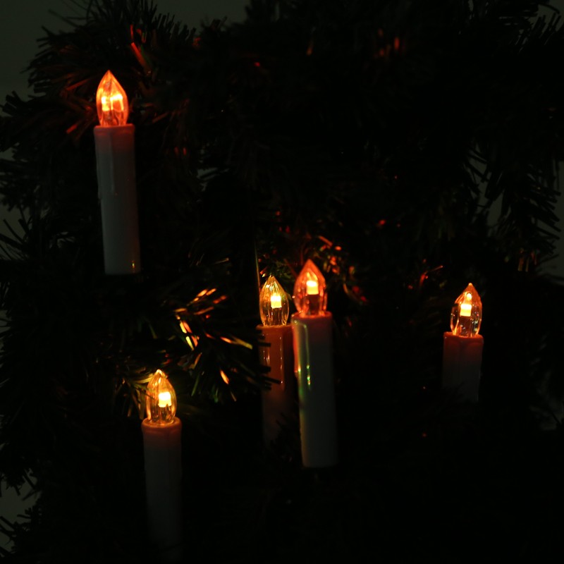 10x LED Flameless Cordless Candles Light with Clips Home Wedding