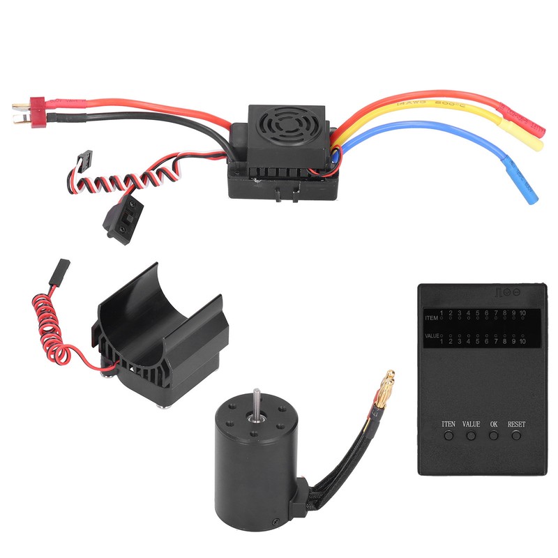 3650 4300KV Brushless Motor 60A ESC Program Card Motor Heat